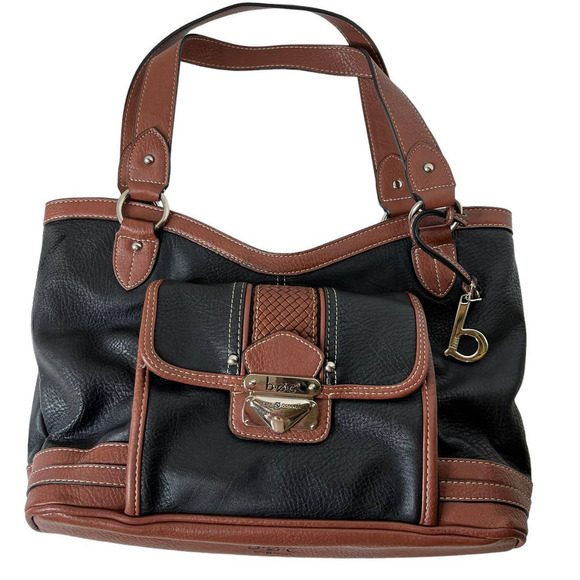 BORN B~O~C Brown & Black Vegan Leather Purse Bag - Picture 1 of 11